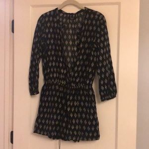 Madewell xs navy long sleeve romper